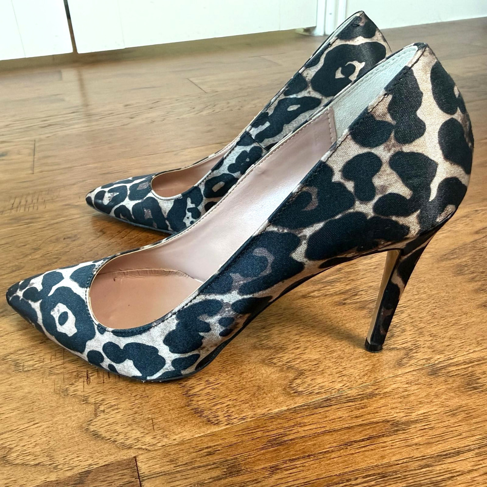 Identita Juba Animalier Pump Party Heel Stiletto Satin Size EU 39 US 8.5 $800